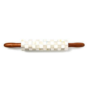 Brand New Mackenzie-Childs Sterling Check Rolling Pin
